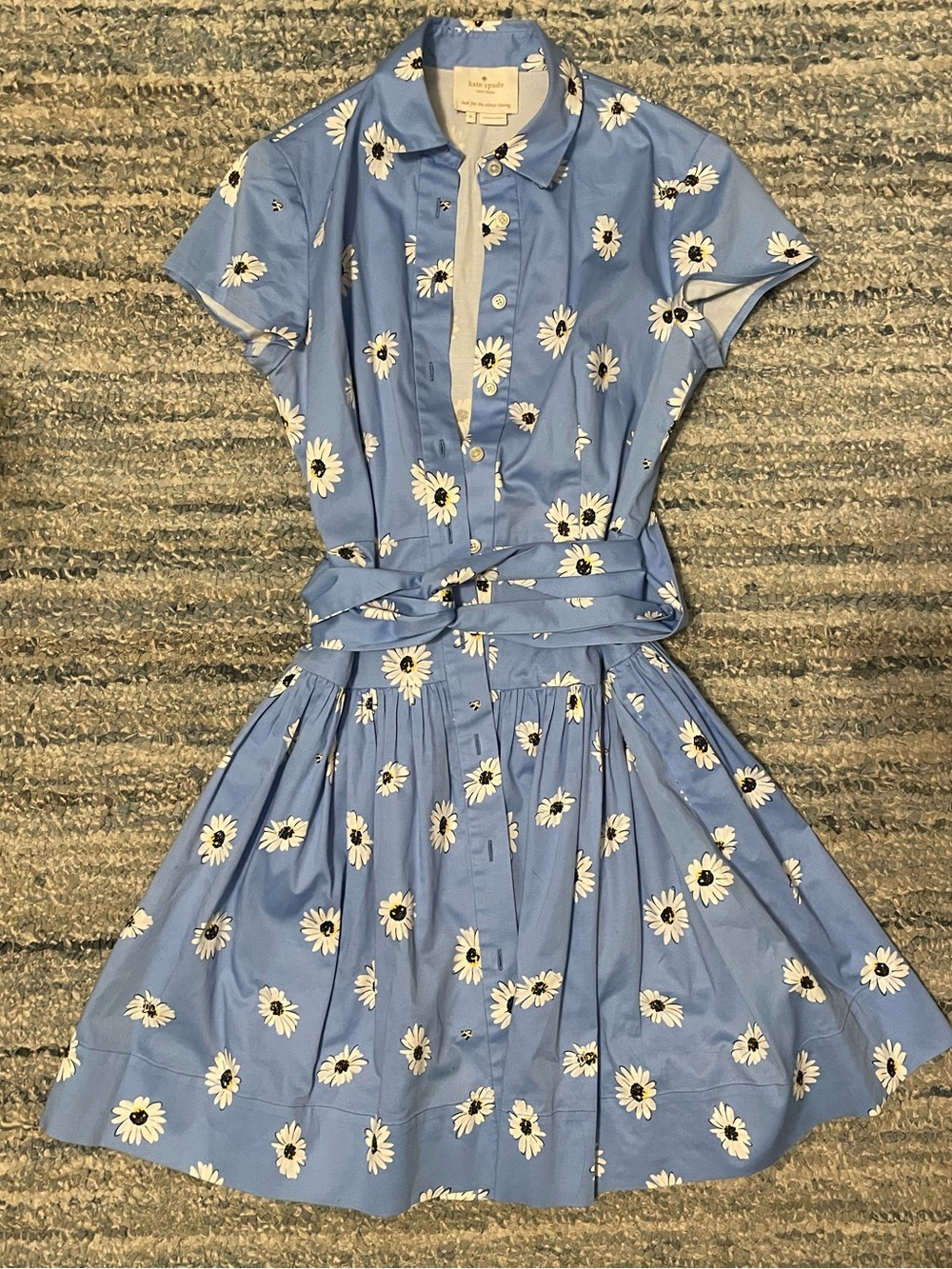 NWOT Kate Spade Blue Daisy Shirt Dress